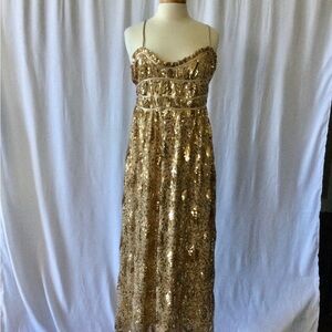 Gold Sequin Dress NWOT